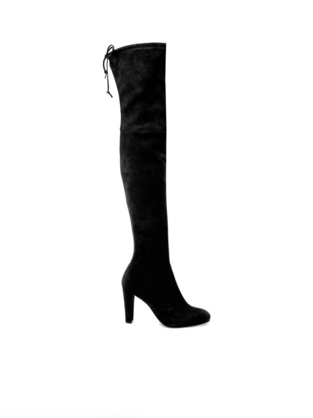 Stuart Weitzman Black Over-the-Knee Suede Heel Boots